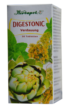 Digestonic - Kräuter für die Verdauung, bei Verdauungsstörungen,Verdauungsbeschwerden, Völlegefühl, Blähungen, Bauchschmerzen, für Verdauung erleichtern, 30 Tabletten