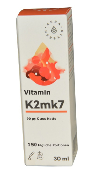 Vitamin K2 aus Natto, 30ml, 100 tägliche Portionen, für die Knochen, bei Knochenbruch, gesunde Blutgefäße