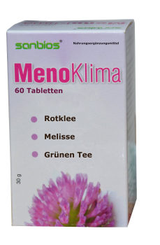 Bei Wechseljahren, Phytoöstrogene, Isoflavone aus Rot Klee mit Melisse, grünem Tee, 60 Tabletten, beheben Wechseljahresbeschwerden, Schwitzen, Schlafstörungen