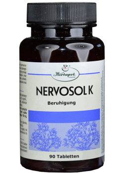 Nervosol Tabletten, 90 Stück entspannen, beruhigen, beheben stressbedingte Verdauungsbeschwerden,Schlafstörungen,  mit Baldrian, Melisse, Hopfen, Lavendel, Engelwurz,