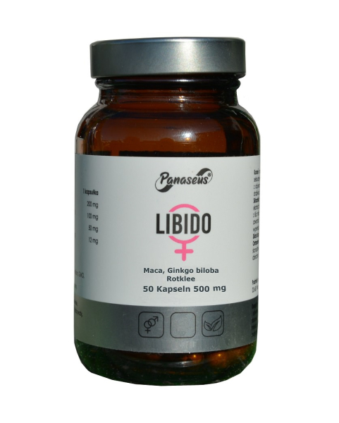 Libido Stärkung, 50caps, für Frauen, auch bei Wechseljahren mit Maca, Rotklee, Ginkgo