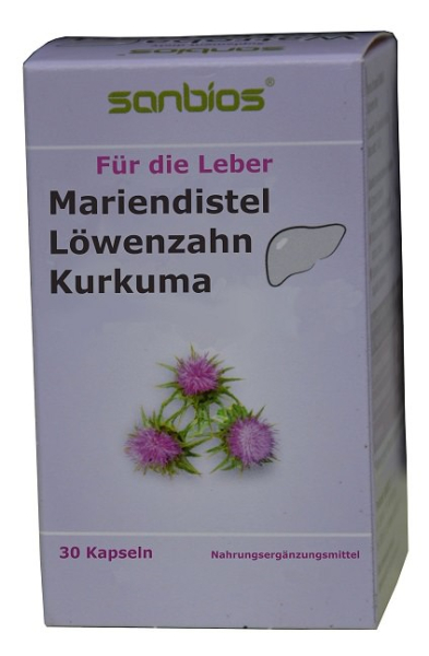 Mariendistel mit Löwenzahn und Kurkuma Extrakten, Silymarin 160mg, regeneriert die Leber, bei Fettleber